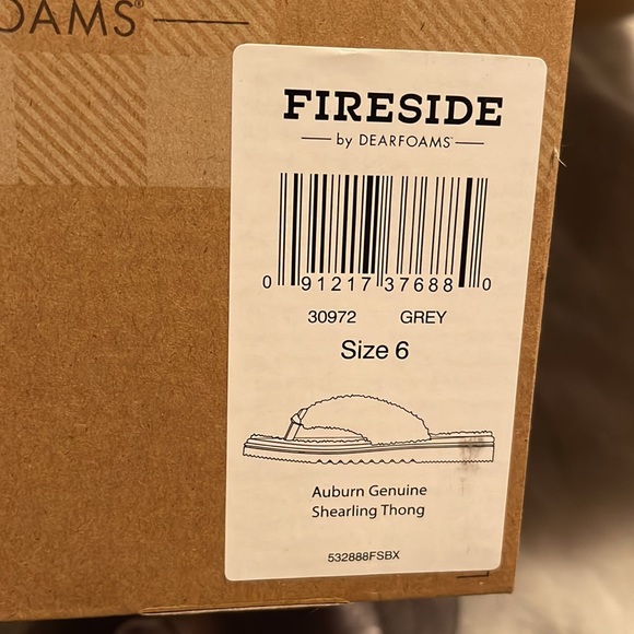 Brand New Fireside by Dearfoams Auburn Genuine Shearling Slipper size 6 - Picture 6 of 9